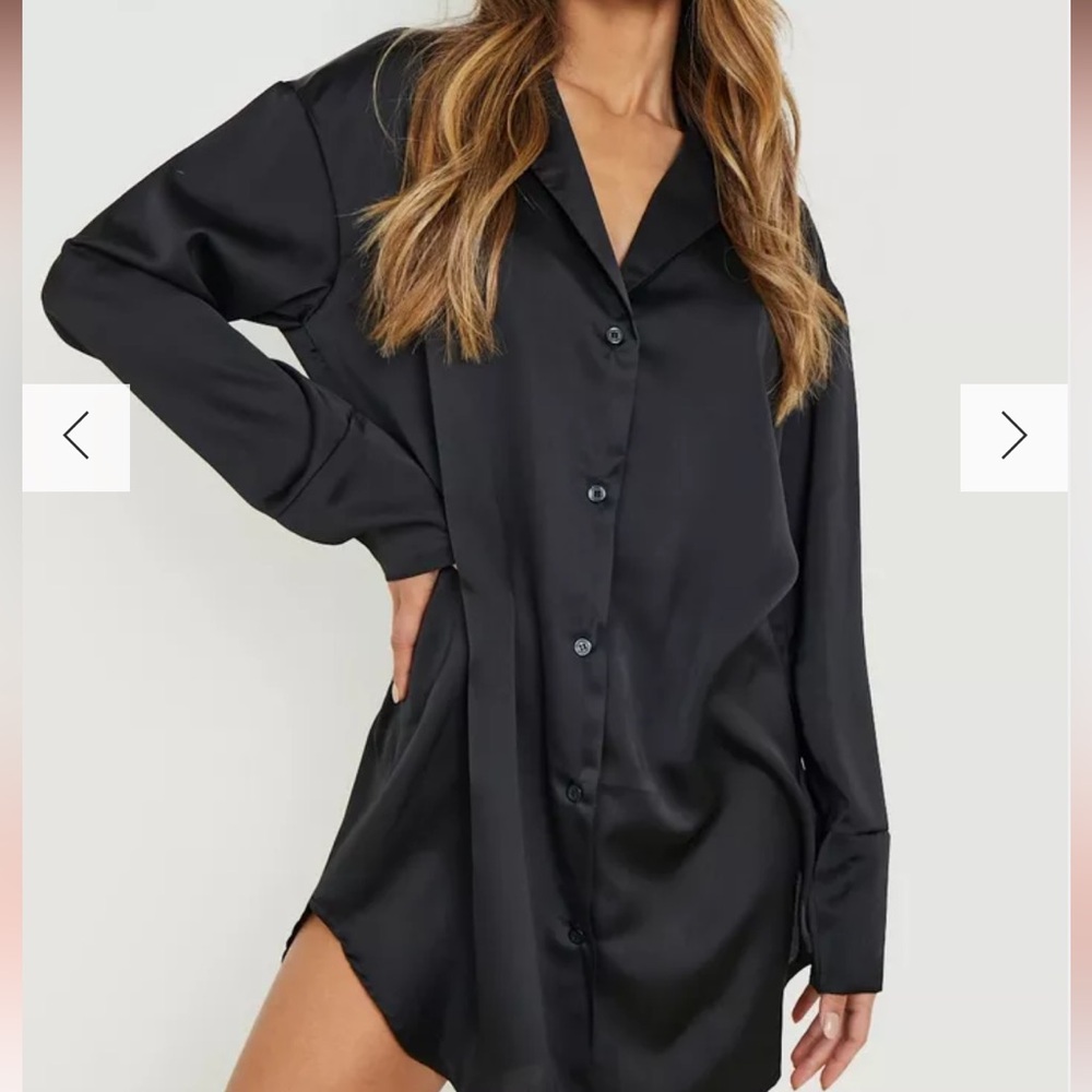 Black oversized blouse